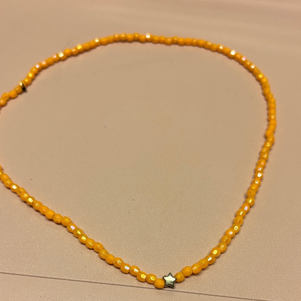 Elegant Orange Beaded Necklace